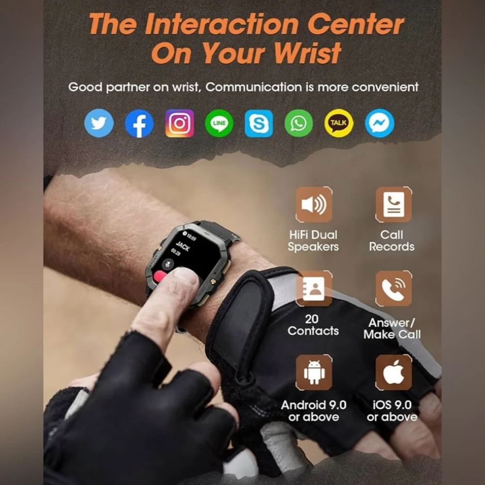 Military Smart Watch for Men